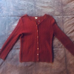 J. Crew Burgundy Red Cardigan Sweater